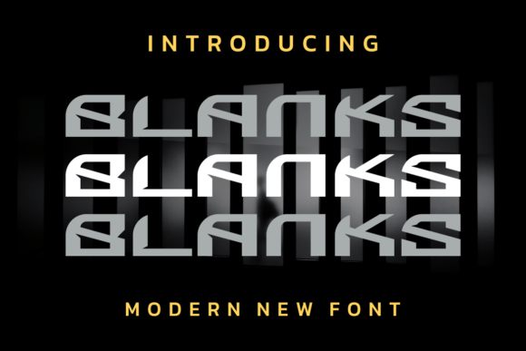 Blanks: A Modern Display Font for Bold Design