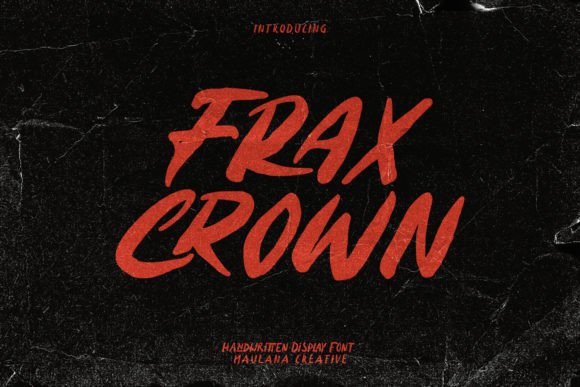 Fraxcrown: A Modern Display Font with a Touch of Horror Vibe