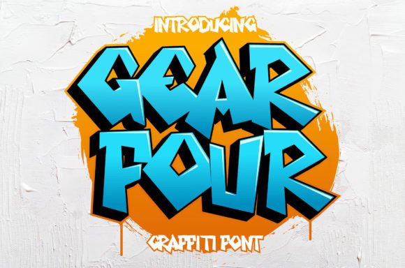 Gear Four: A Graffiti-Inspired Display Font for Bold Visual Impact