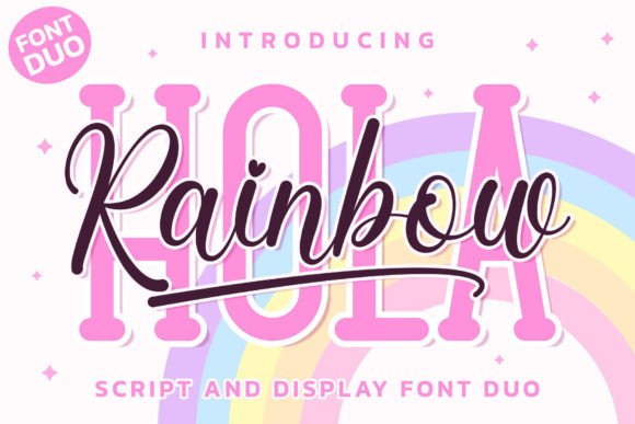 Hola Rainbow Duo: A Playful Font Pair for Creative and Commercial Projects