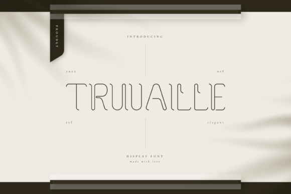 Truvaille: A Fresh Display Font Inspired by Truffle Oil